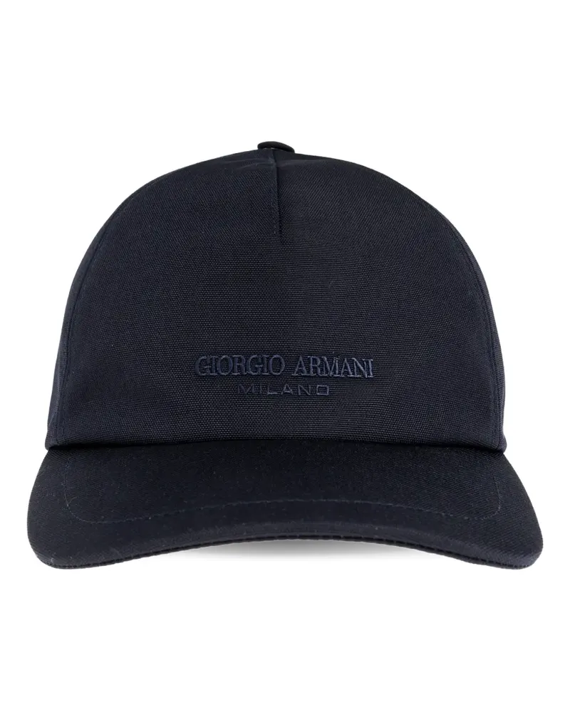 Giorgio Armani logo-plaque cap - Blau Blau