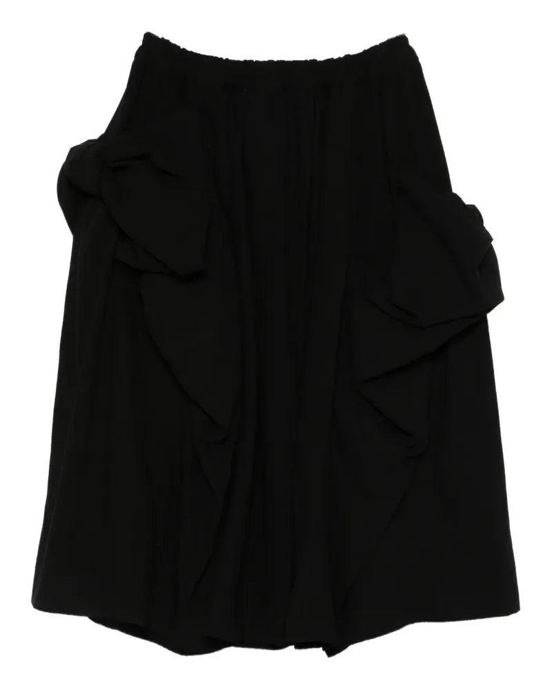 Comme des Garçons elasticated-waistband midi skirt - Schwarz Schwarz