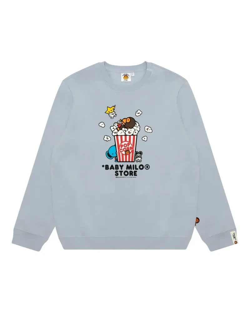 BAPE Sweatshirt mit Popcorn-Print - Blau Blau