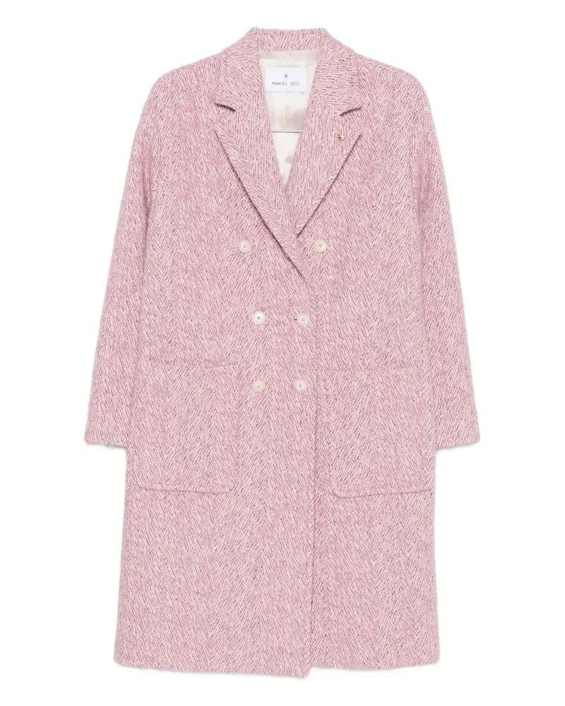 Manuel Ritz chevron coat - Rosa Rosa