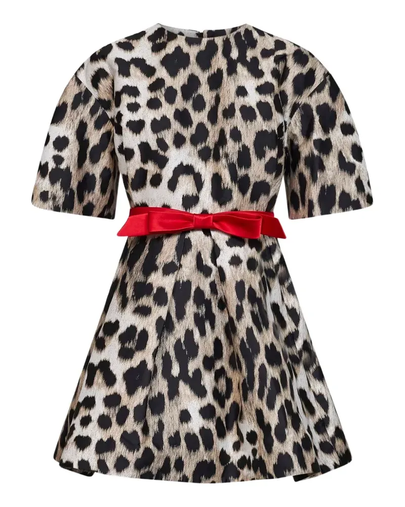 Givenchy Cocoon mini dress in leopard jacquard - Nude Nude