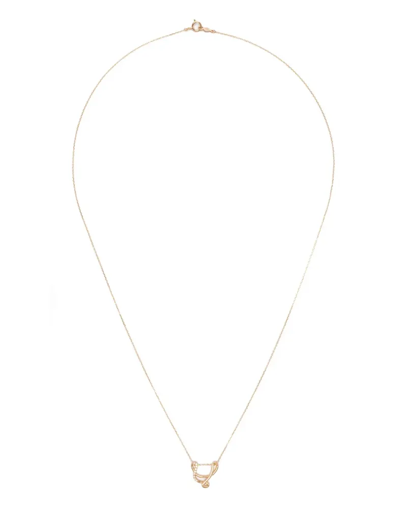 Charlotte Chesnais 18K yellow gold V diamond necklace Gold
