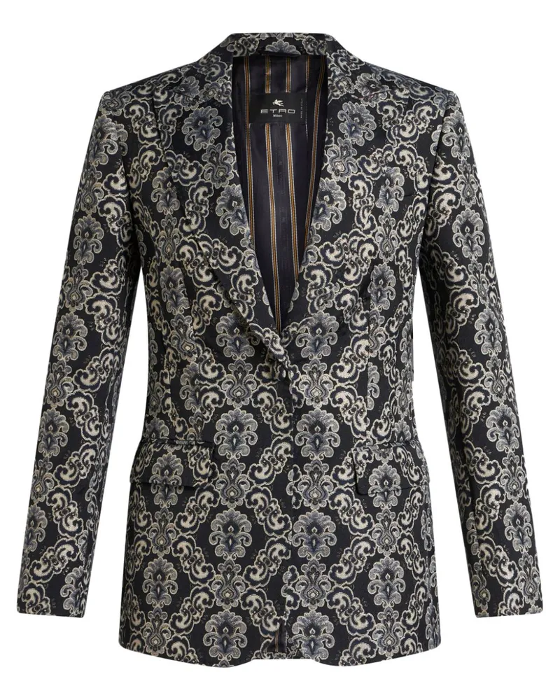 Etro Blazer mit Jacquardmuster Schwarz