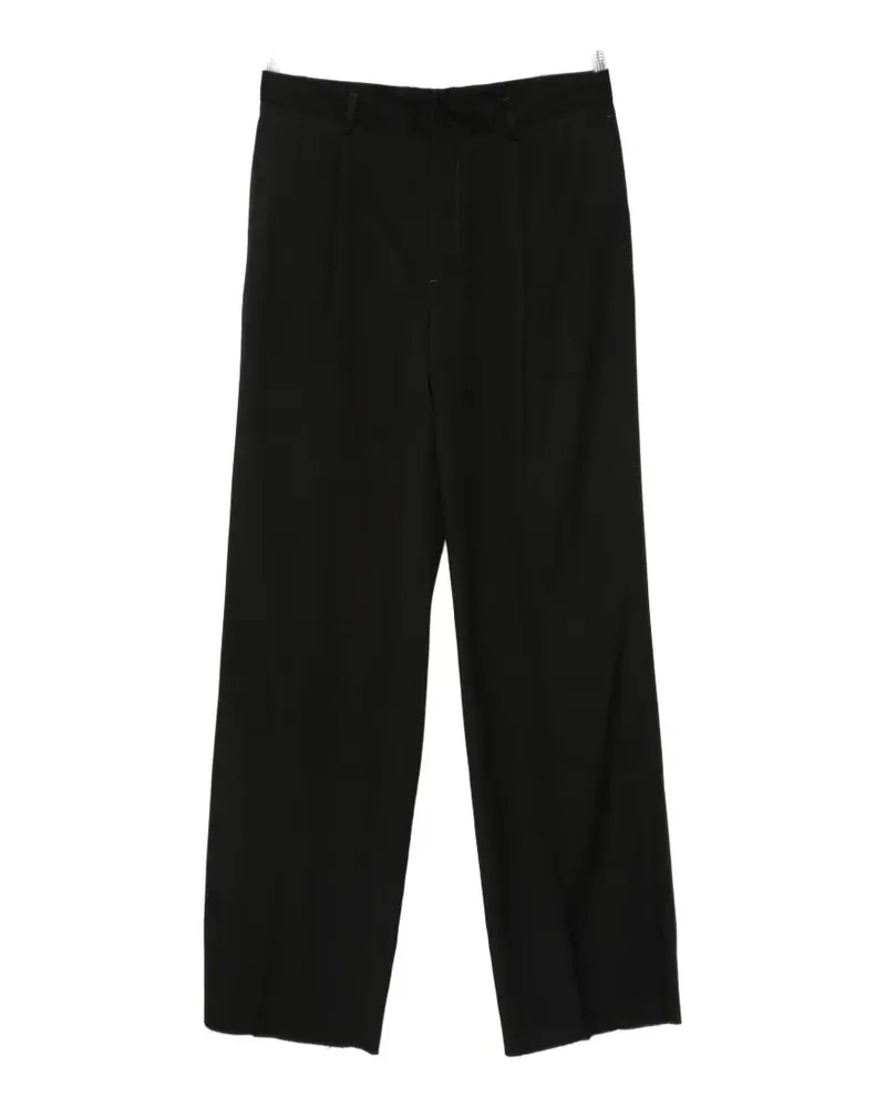 LARDINI pressed-crease wide-leg trousers - Schwarz Schwarz