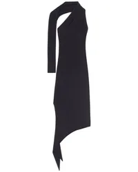 Courrèges slash crepe dress Schwarz