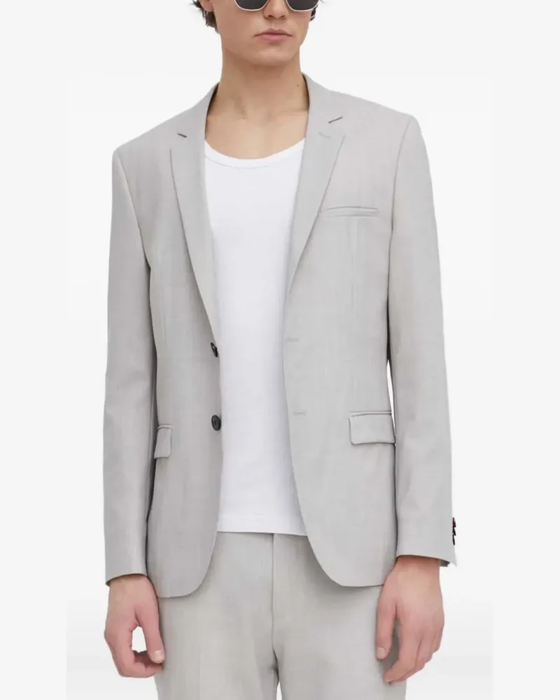 HUGO BOSS flap-pocket suit - Grau Grau