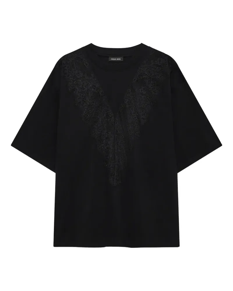 Anine Bing Jamila top - black - Schwarz Schwarz