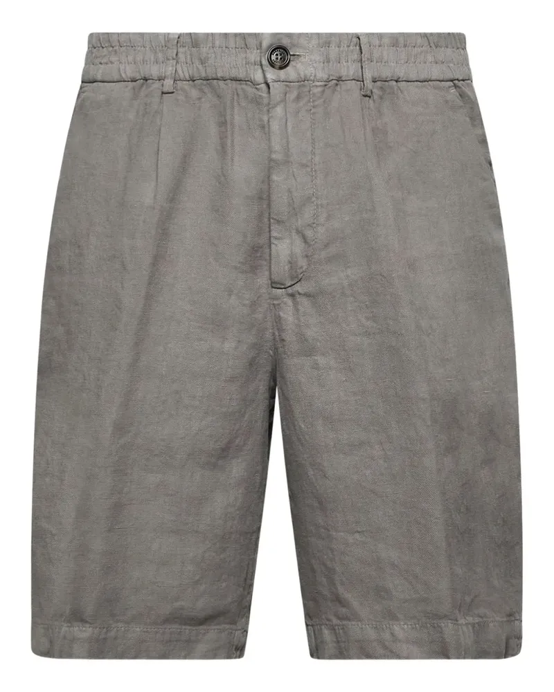 Brunello Cucinelli Leinen-Shorts mit Falten - Grau Grau