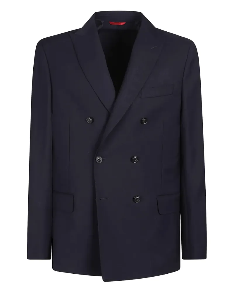 Fay double-breasted wool jacket - Blau Blau