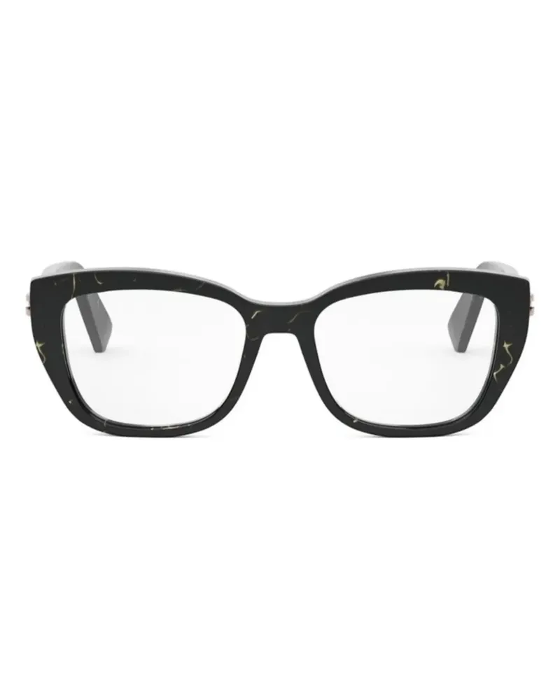 Bulgari Brille mit eckigem Gestell - Schwarz Schwarz