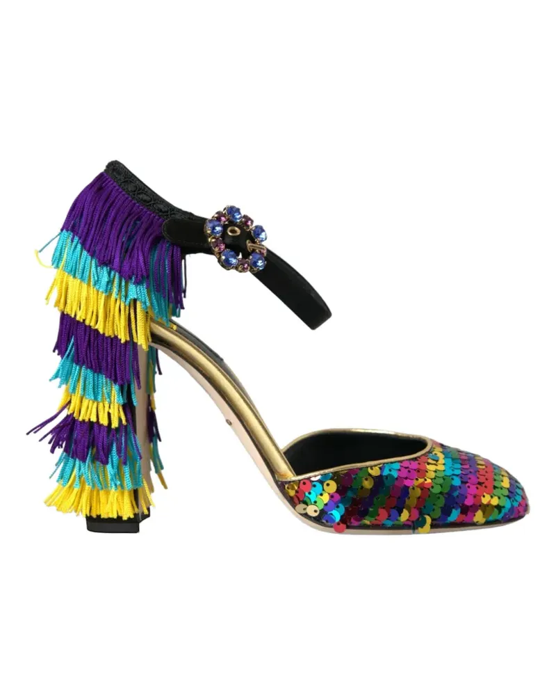 Dolce & Gabbana Spitze Pumps mit Pailletten - Schwarz Schwarz