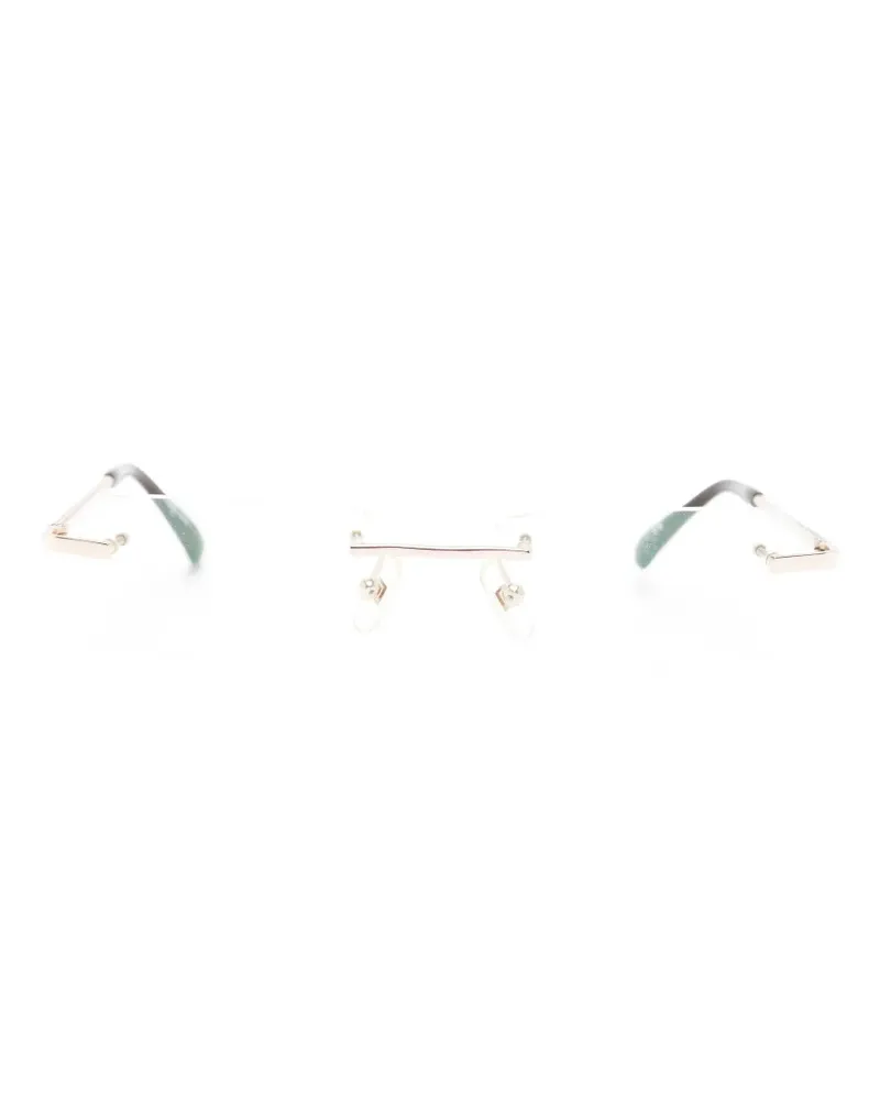 S.T. Dupont Rahmenlose Brille mit eckigen Gläsern - Gold Gold