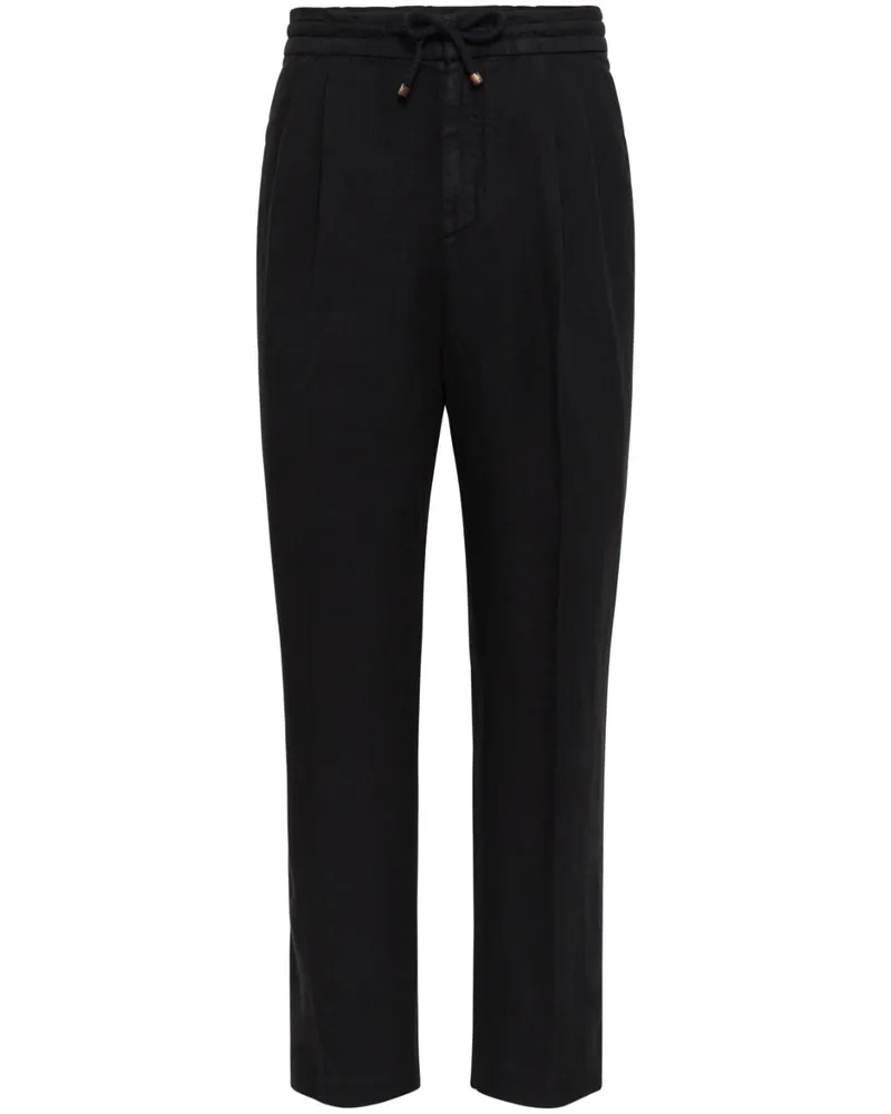 Brunello Cucinelli Jogginghose mit geradem Bein - Schwarz Schwarz