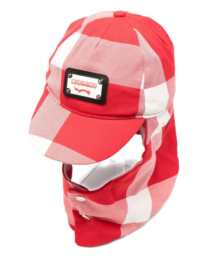 Charles Jeffrey Loverboy Mütze mit Karomuster - Rot Rot