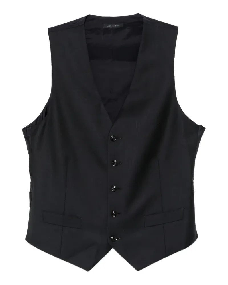 Giorgio Armani v-neck waistcoat - Schwarz Schwarz