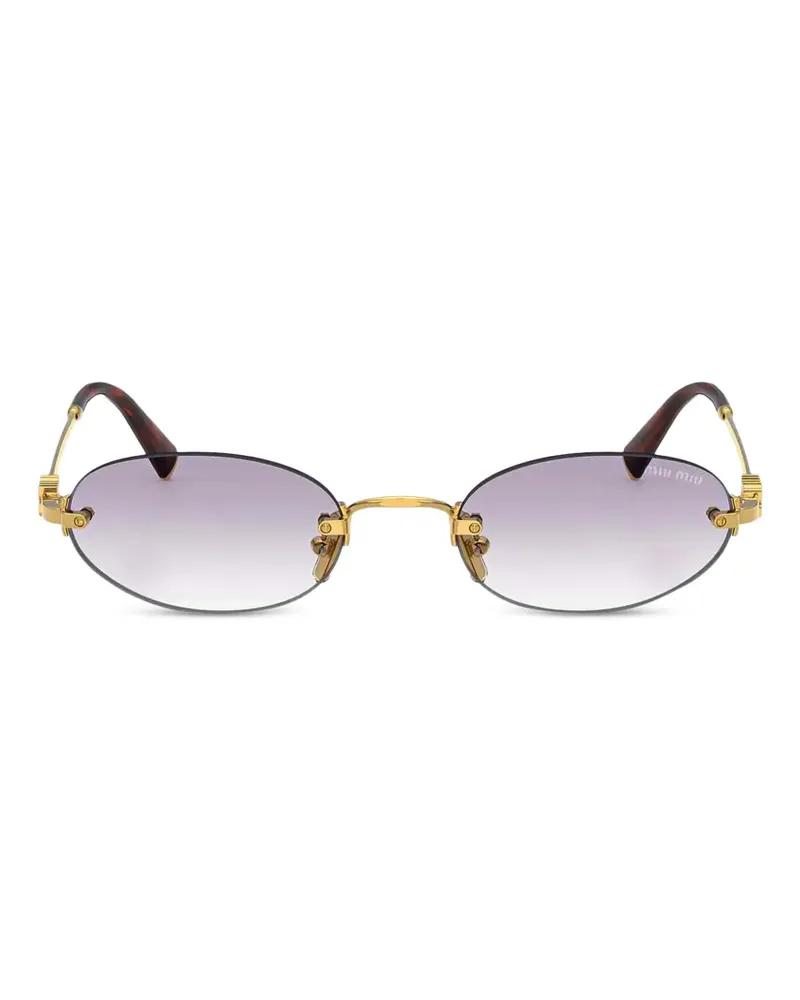Miu Miu oval-frame sunglasses - Gold Gold