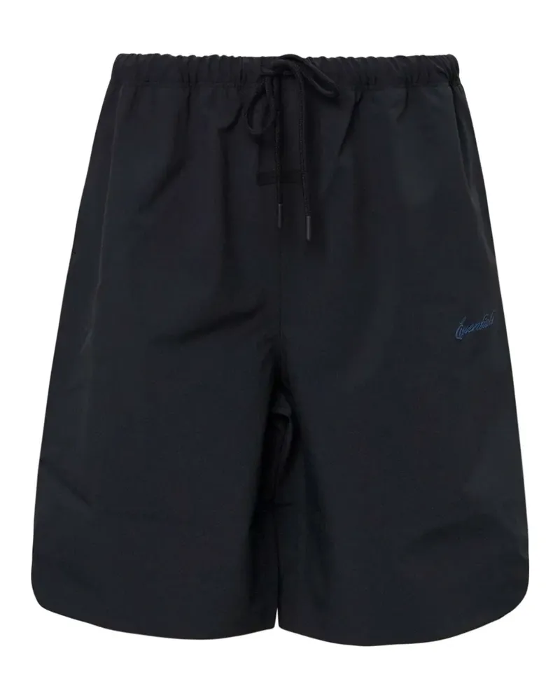 Fear of God Gebondete Nylon Signature Relaxed Shorts mit Schlitz - Schwarz Schwarz