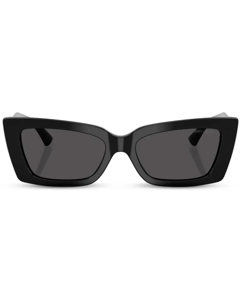 Jimmy Choo Sonnenbrille mit Logo-Schild - Schwarz Schwarz