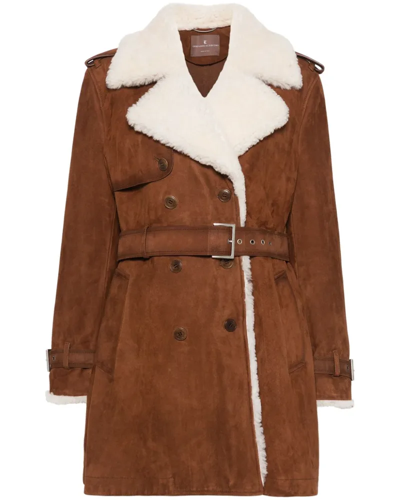 Ermanno Scervino Mantel aus Wildleder - Braun Braun