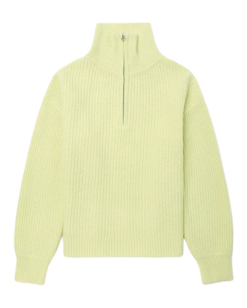 Rag & Bone Gerippter Pullover mit Reißverschluss - Gelb Gelb