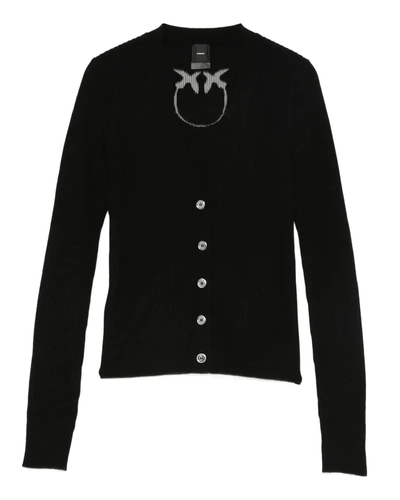 Pinko Cardigan mit V-Ausschnitt - Schwarz Schwarz