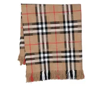 Schal mit Vintage-Check - Nude