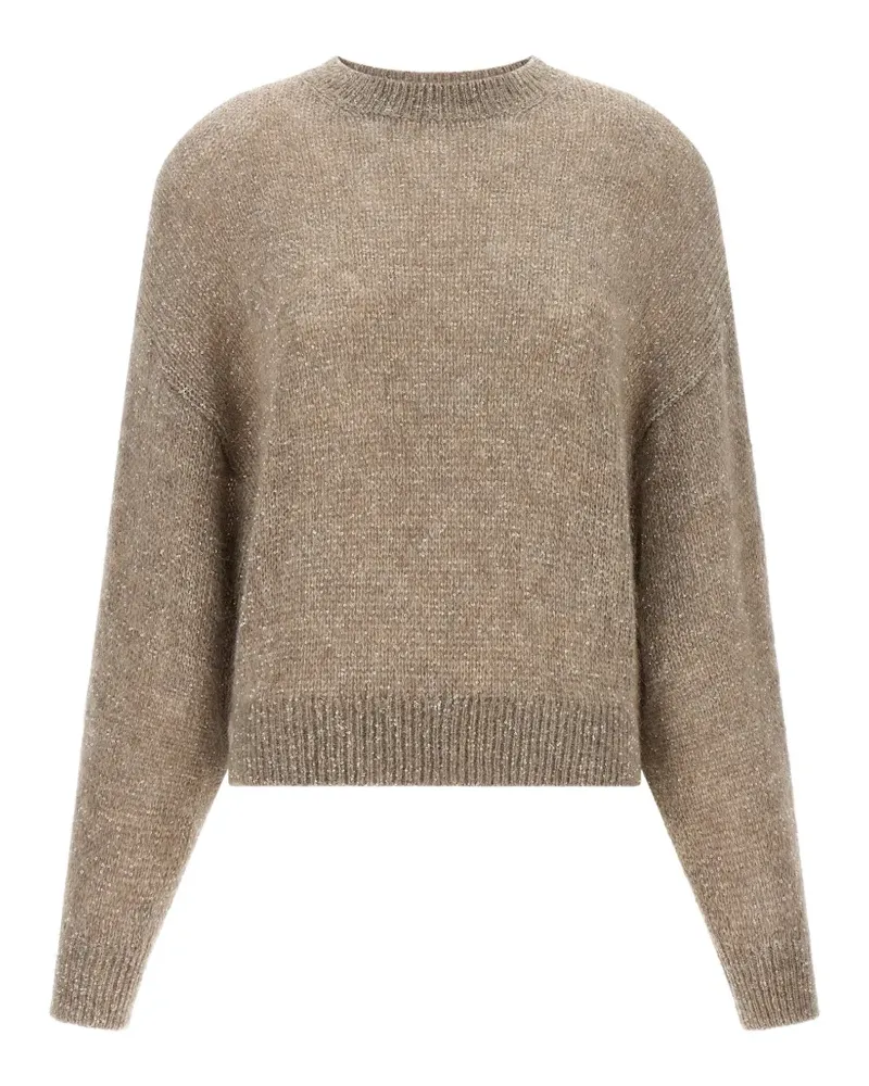 Brunello Cucinelli Diamante sequin-embellished sweater - Nude Nude