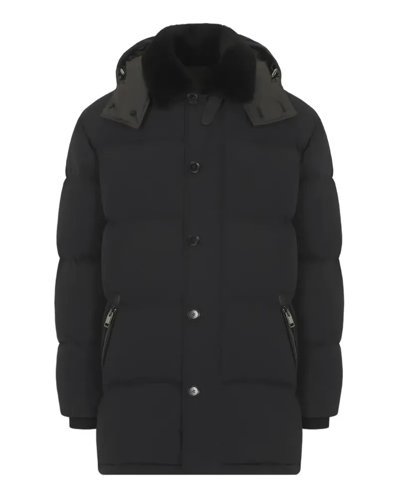 Brioni hooded puffer coat - Schwarz Schwarz