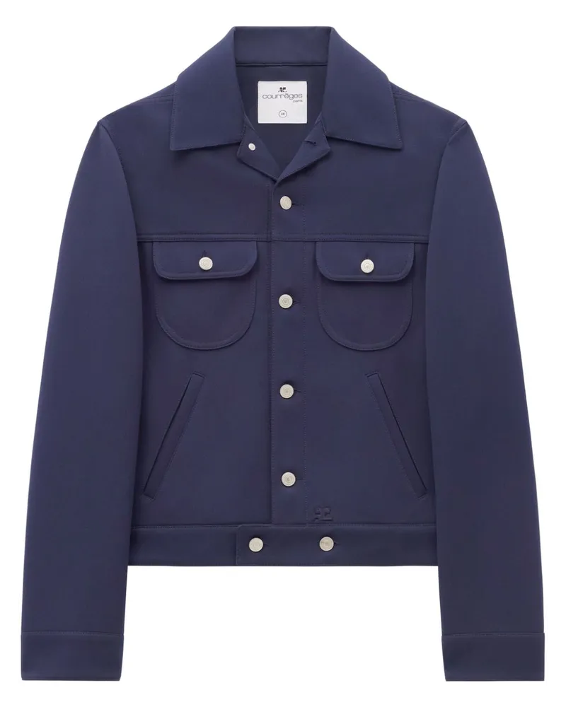 Courrèges Jacke mit Knopfleiste - Blau Blau