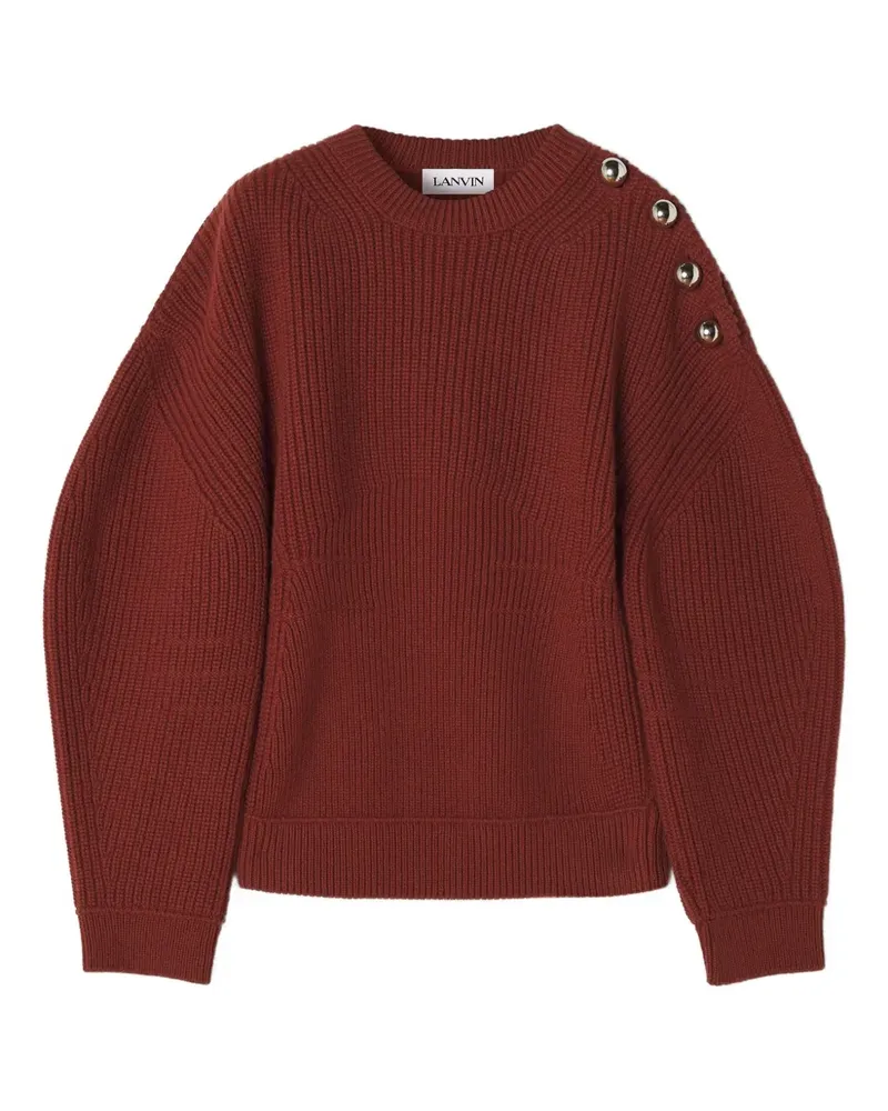 Lanvin Pullover mit Knopfverzierung - Rot Rot
