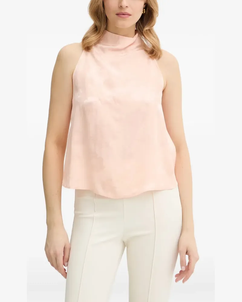 forte_forte floral mock-neck top - Rosa Rosa