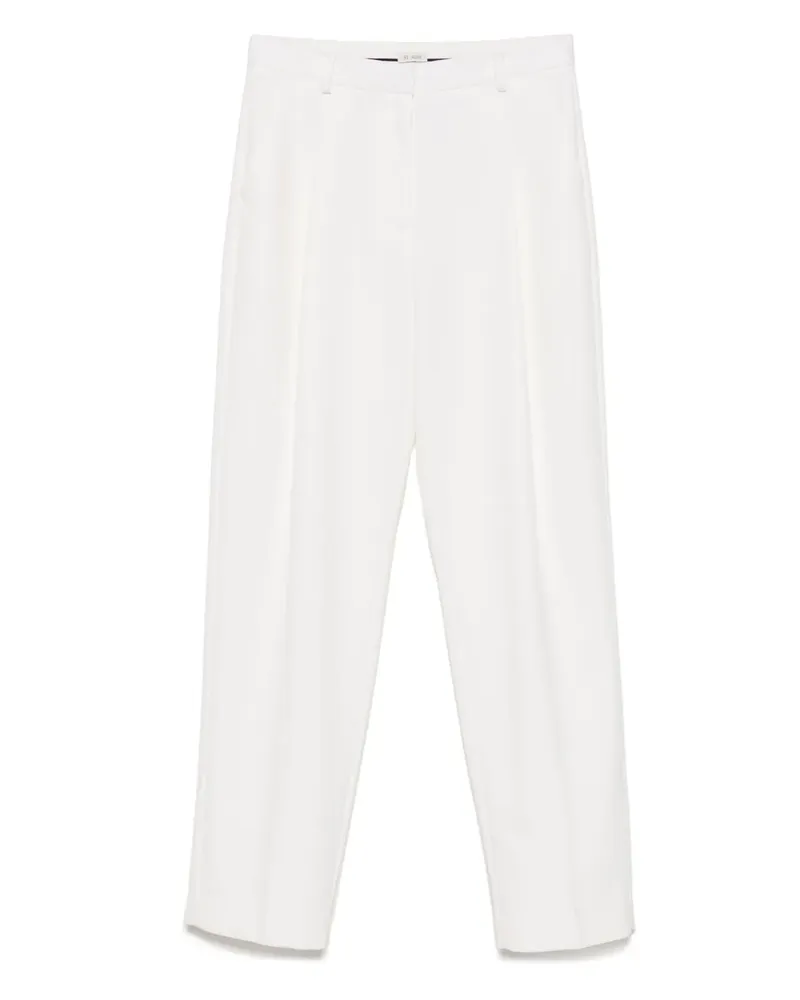 St. Agni Klassische Bundfaltenhose - Weiß Weiß