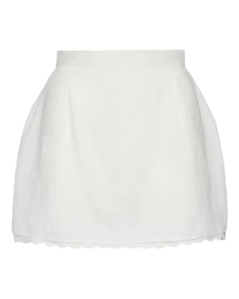 Magda Butrym embroidered white mini skirt - Weiß Weiß