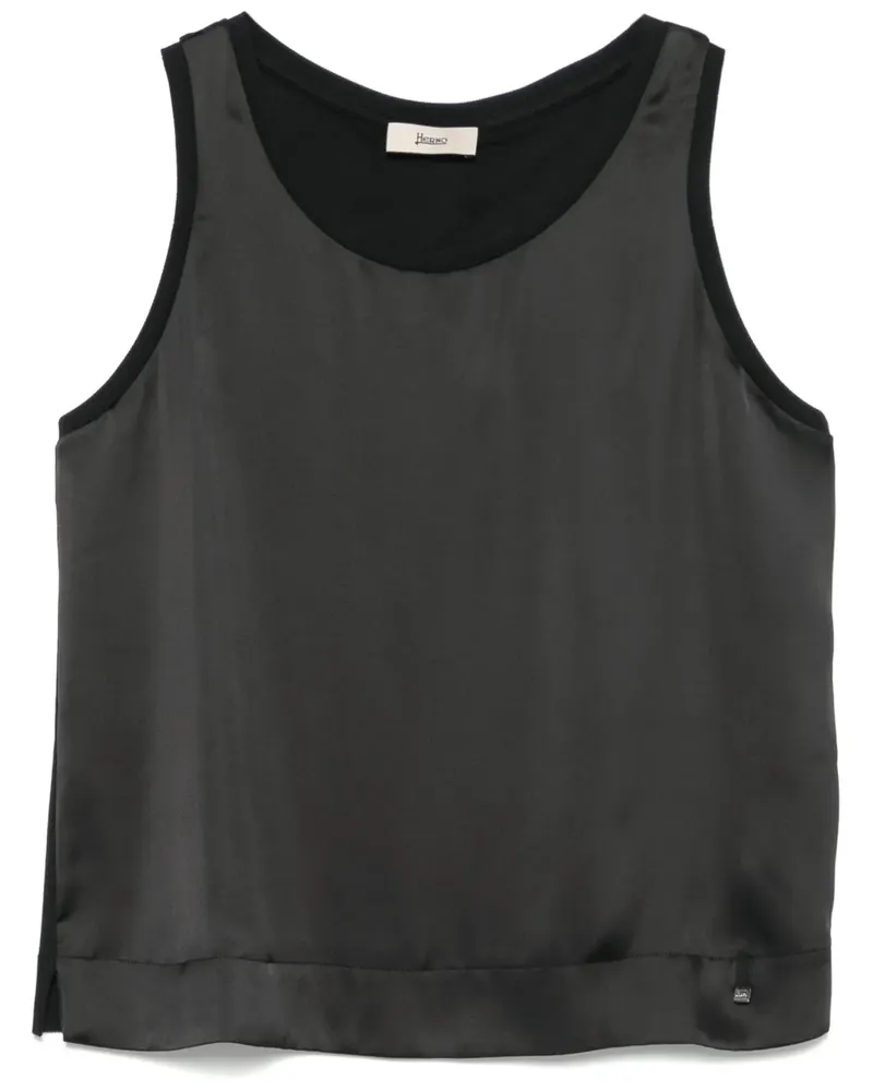 Herno Oberteil aus Satin - Schwarz Schwarz