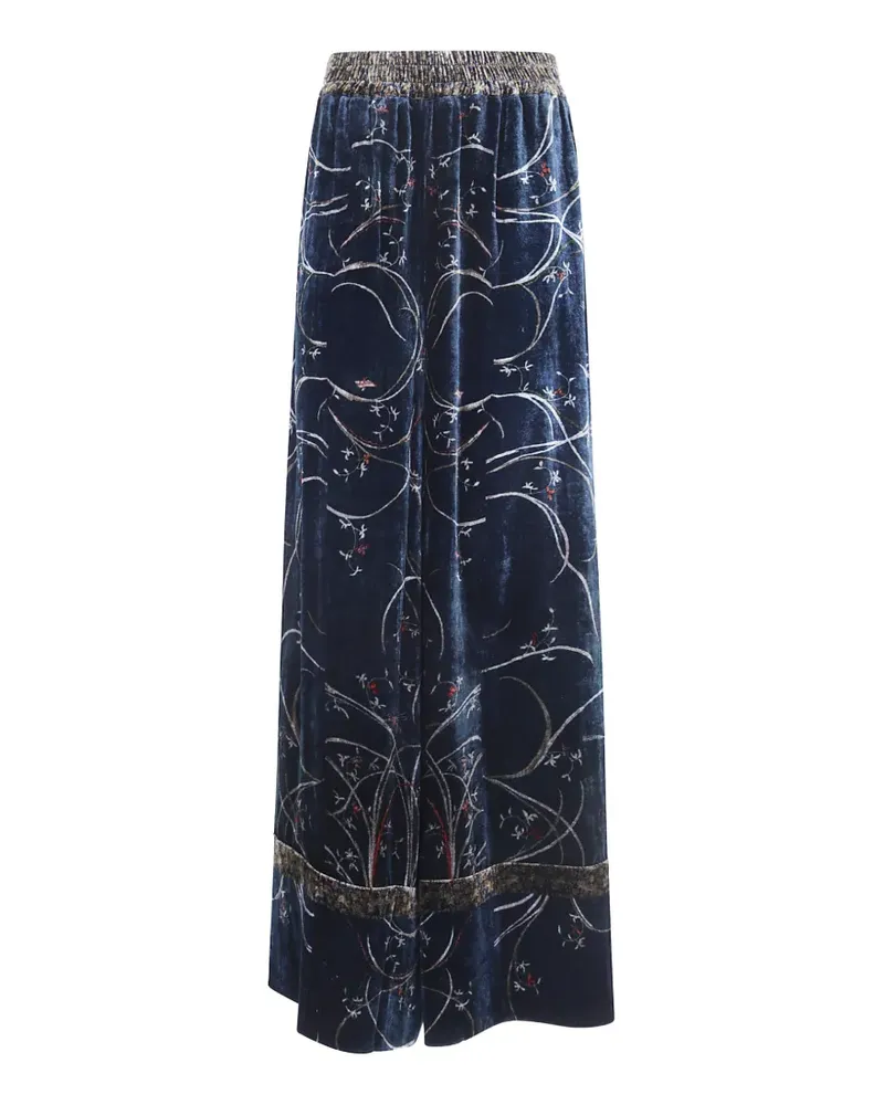 Pierre-Louis Mascia Hose mit Blumenprint - Blau Blau