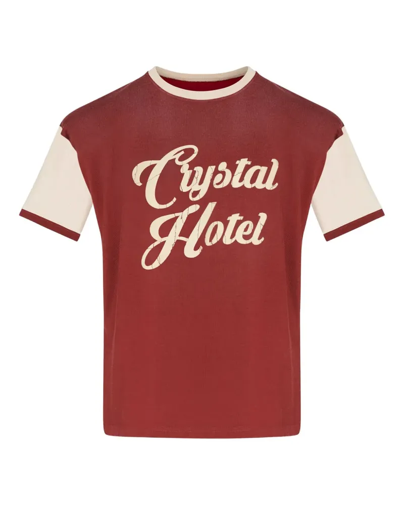 Maison Margiela T-Shirt mit Slogan-Print - Rot Rot
