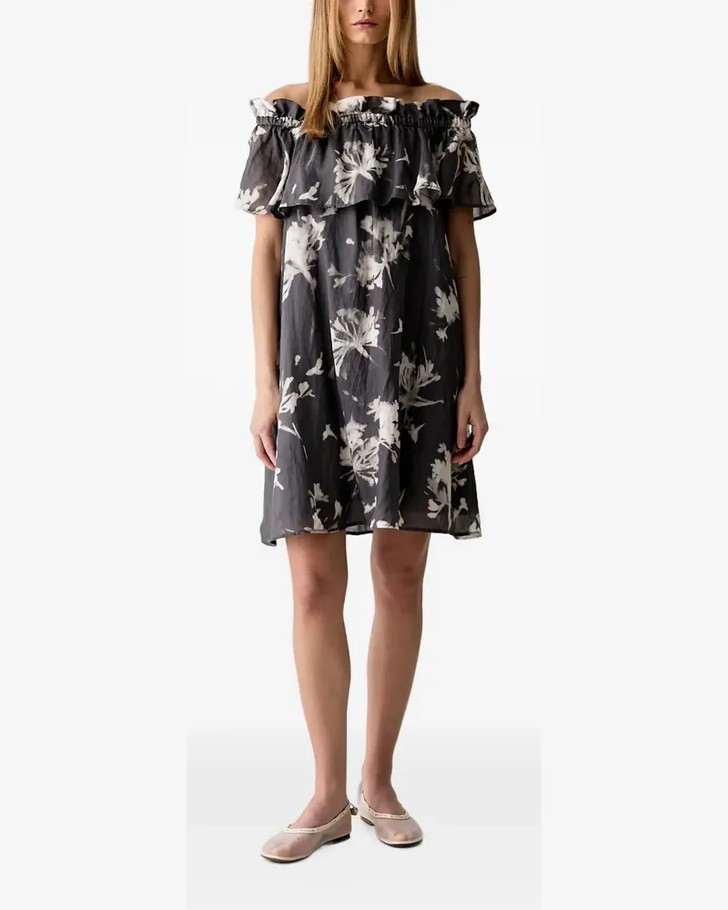Marc O'Polo Carmen floral-print mini dress - Grau Grau