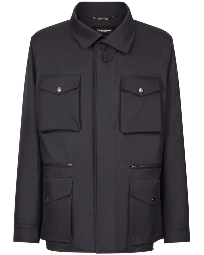 Dolce & Gabbana Safarijacke mit mehreren Taschen - Blau Blau