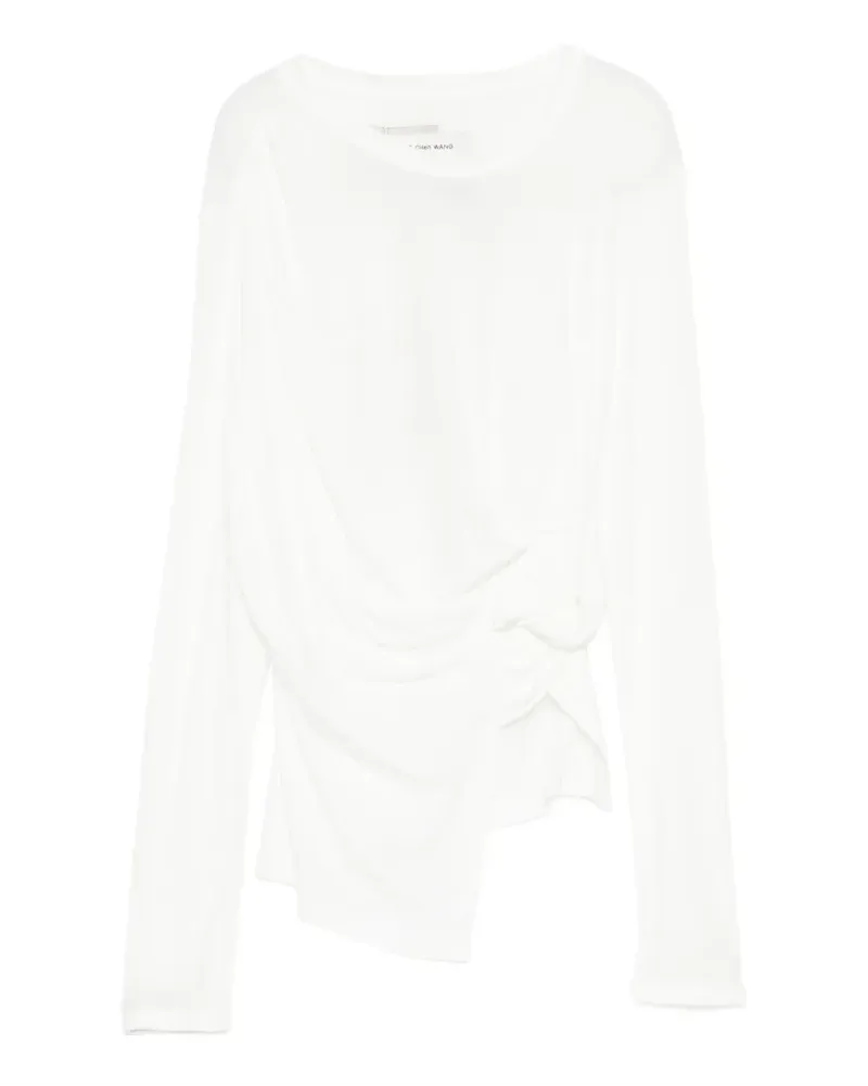 Feng Chen Wang knot-detail long-sleeve T-shirt - Weiß Weiß