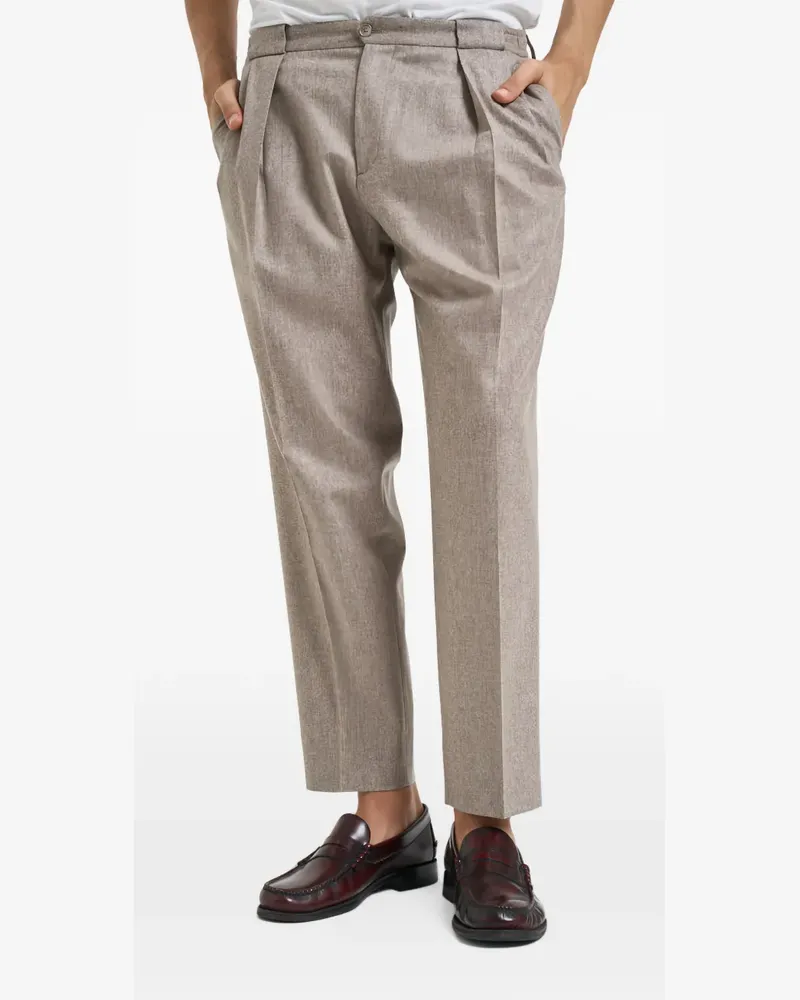 Briglia 1949 pleated straight-leg trousers - Nude Nude