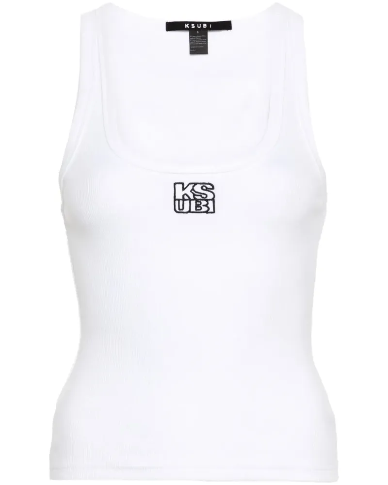 ksubi Geripptes Stacked Origin Tanktop - Weiß Weiß