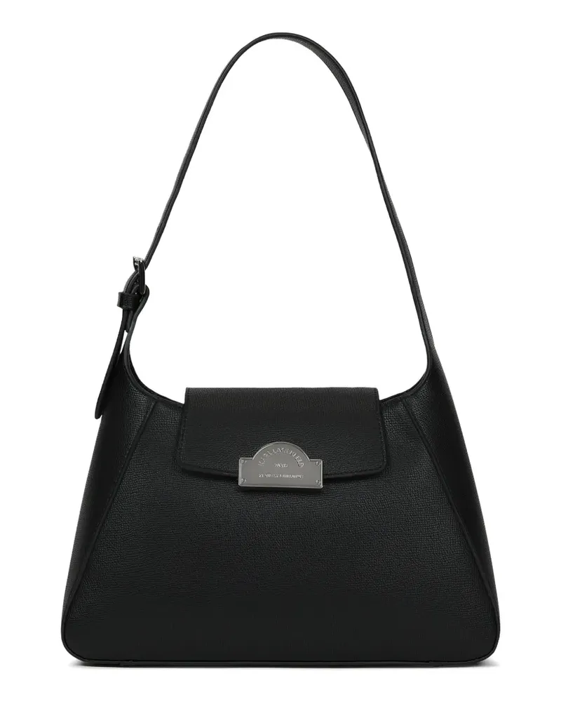 Karl Lagerfeld Rue St-Guillaume grained shoulder bag - Schwarz Schwarz