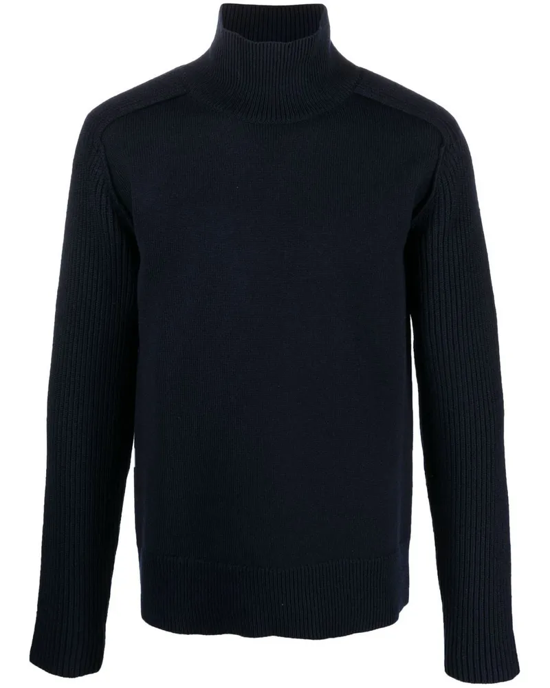 Jil Sander Pullover mit Stehkragen - Blau Blau