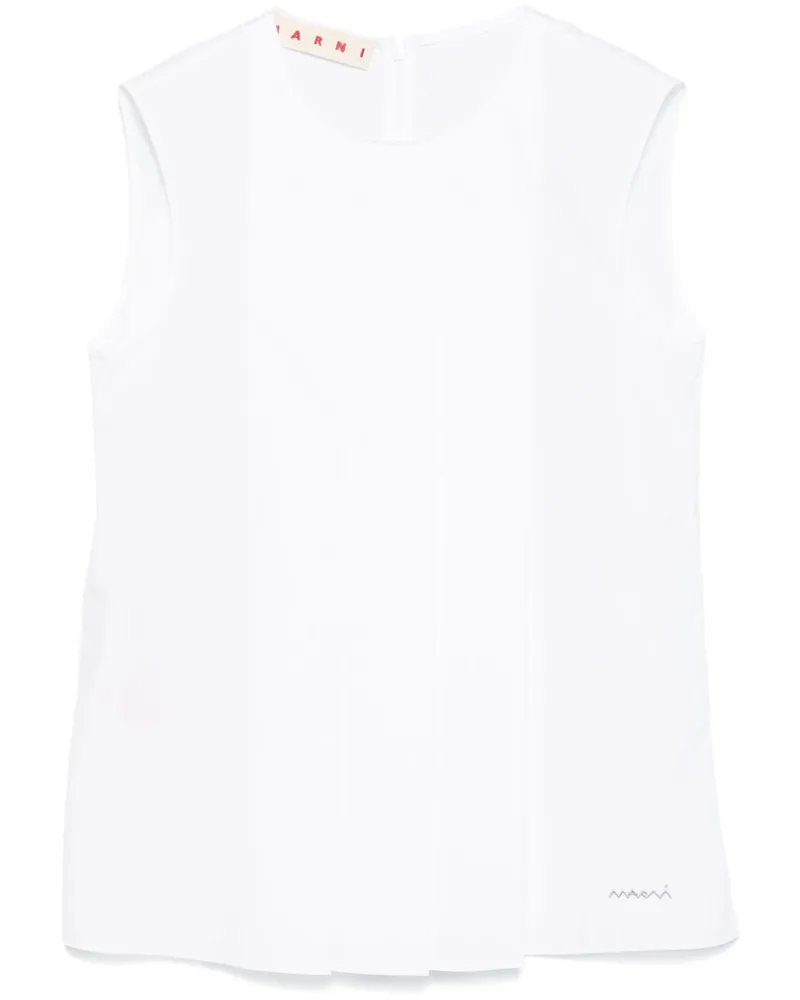 Marni Bluse mit Faltendetail - Weiß Weiß