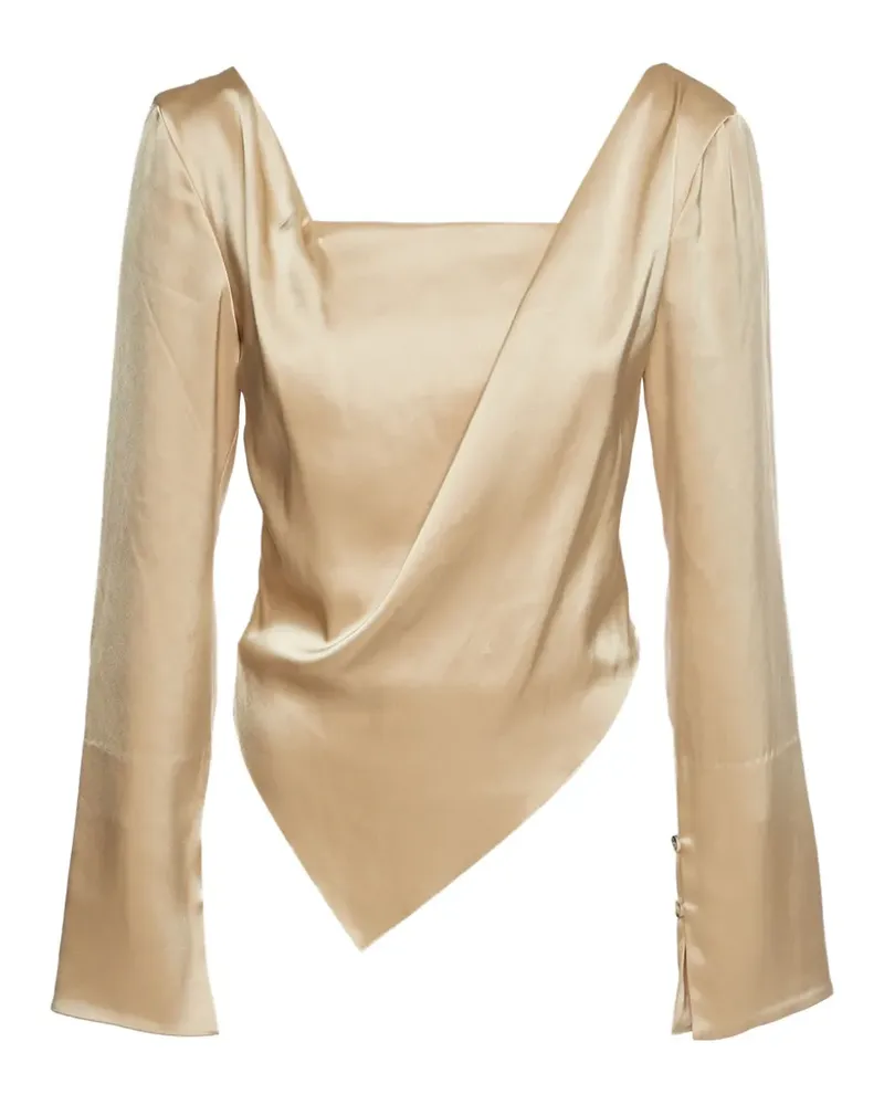 Nanushka Asymmetrische Bintou Bluse - Nude Nude