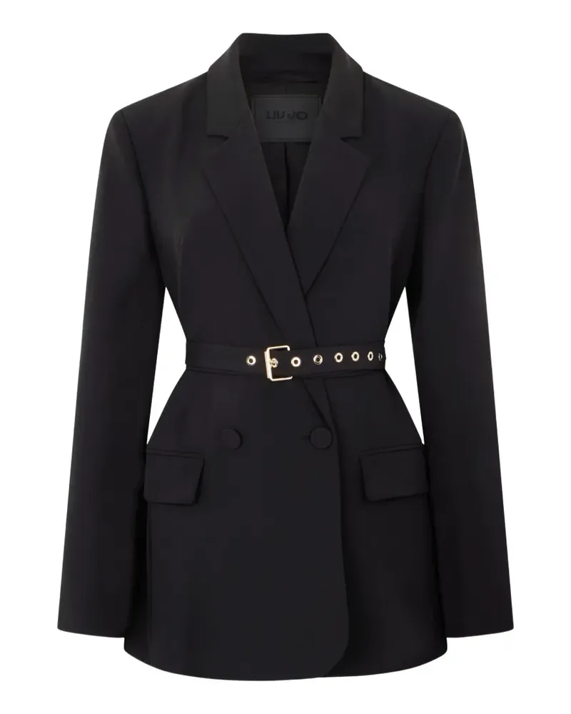Liu Jo belt-detail double-breasted blazer - Schwarz Schwarz