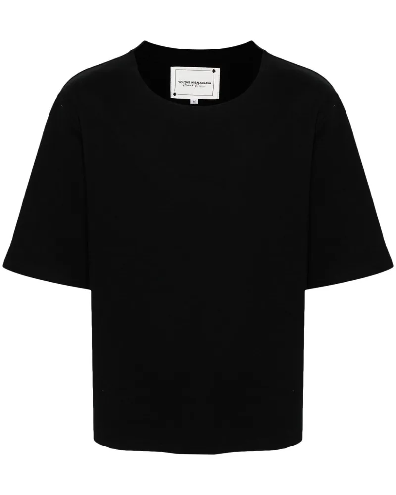 Youths In Balaclava T-Shirt im Layering-Look mit rundem Ausschnitt - Schwarz Schwarz