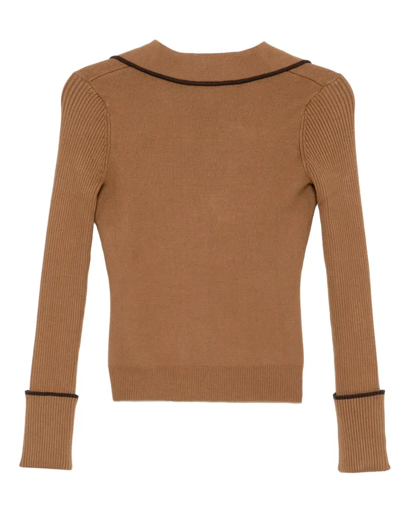 Monse Gestricktes Poloshirt - Braun Braun