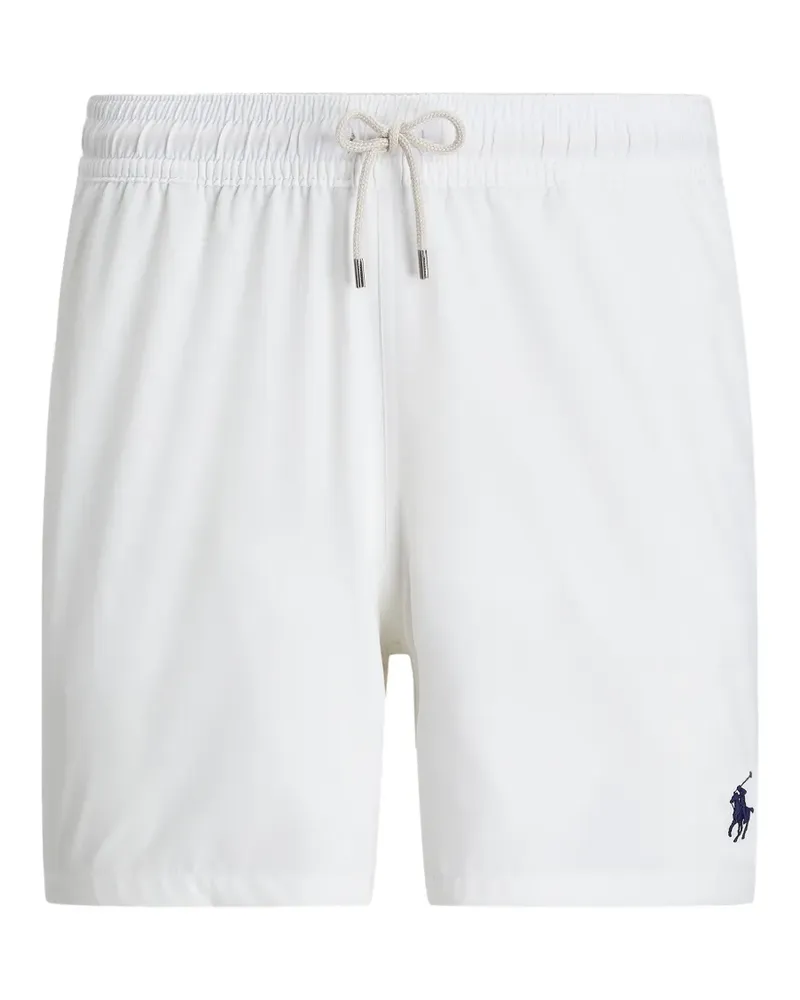 Ralph Lauren drawstring logo-embroidered swim shorts - Weiß Weiß