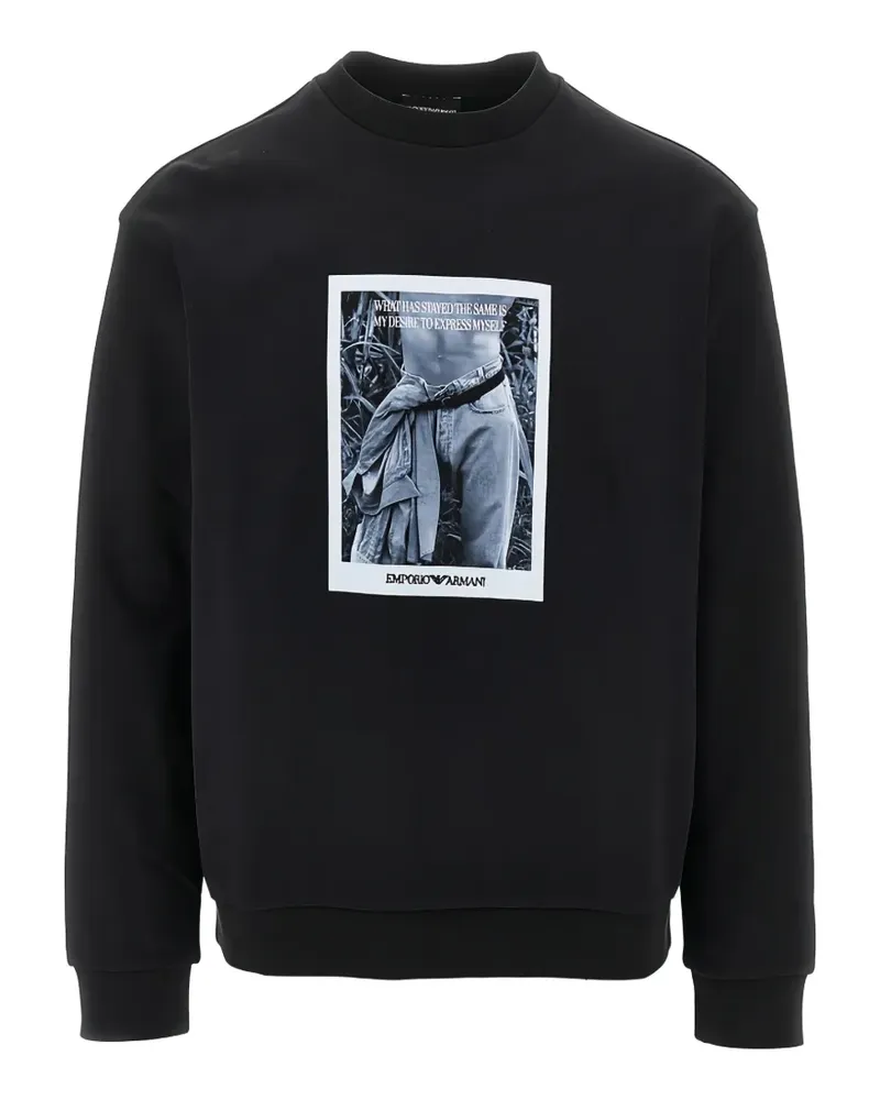 Emporio Armani Signature Capsule graphic-print sweatshirt - Schwarz Schwarz